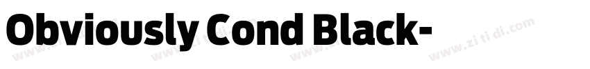 Obviously Cond Black字体转换